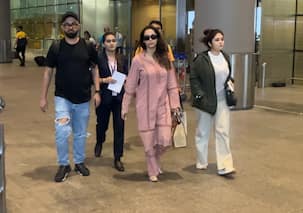 Malaika Arora impresses netizens in a desi airport look; fans say 'Aaj suraj kahan se nikla' [View Pics]