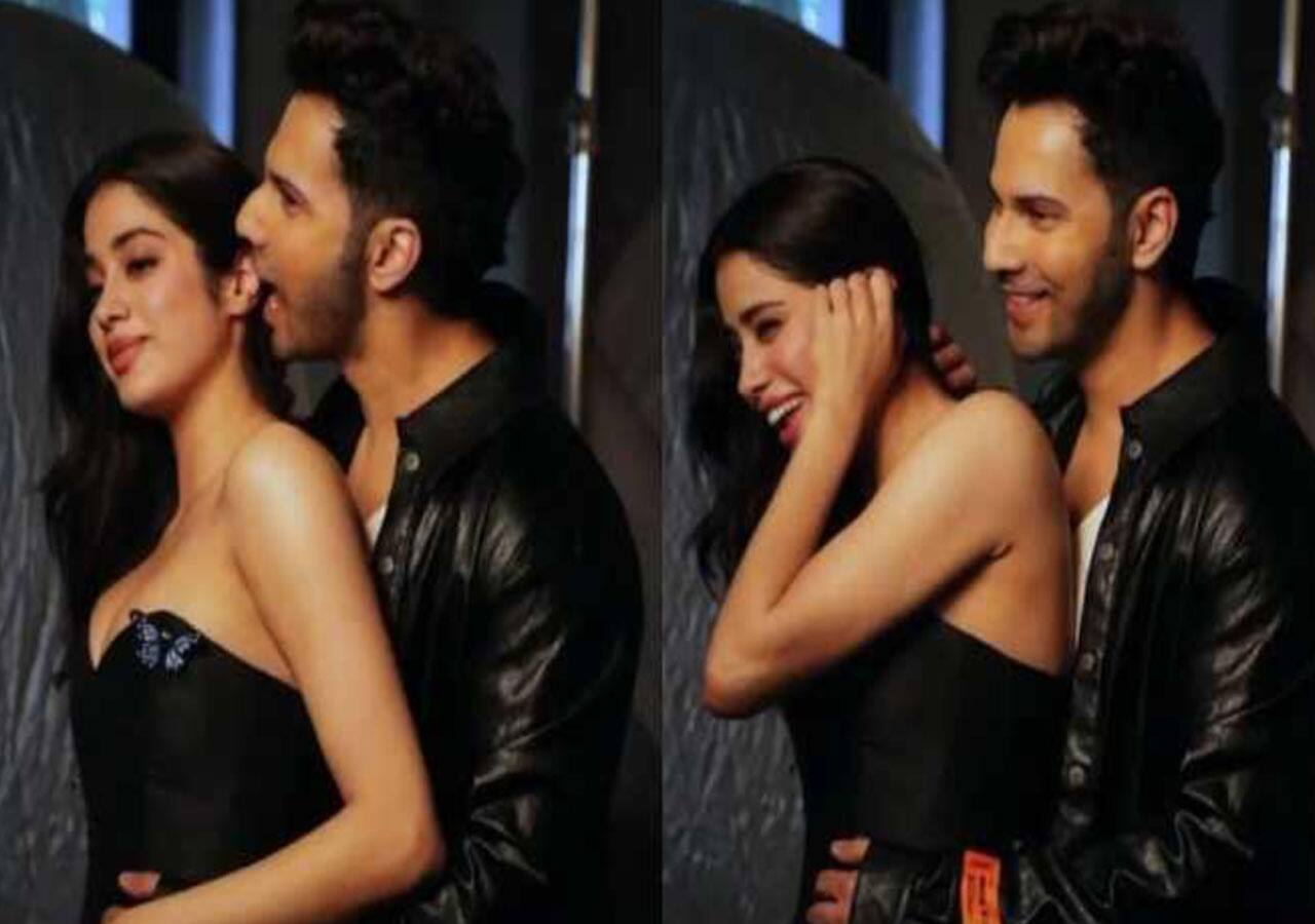 Varun Dhawan for biting Janhvi Kapoor's ear