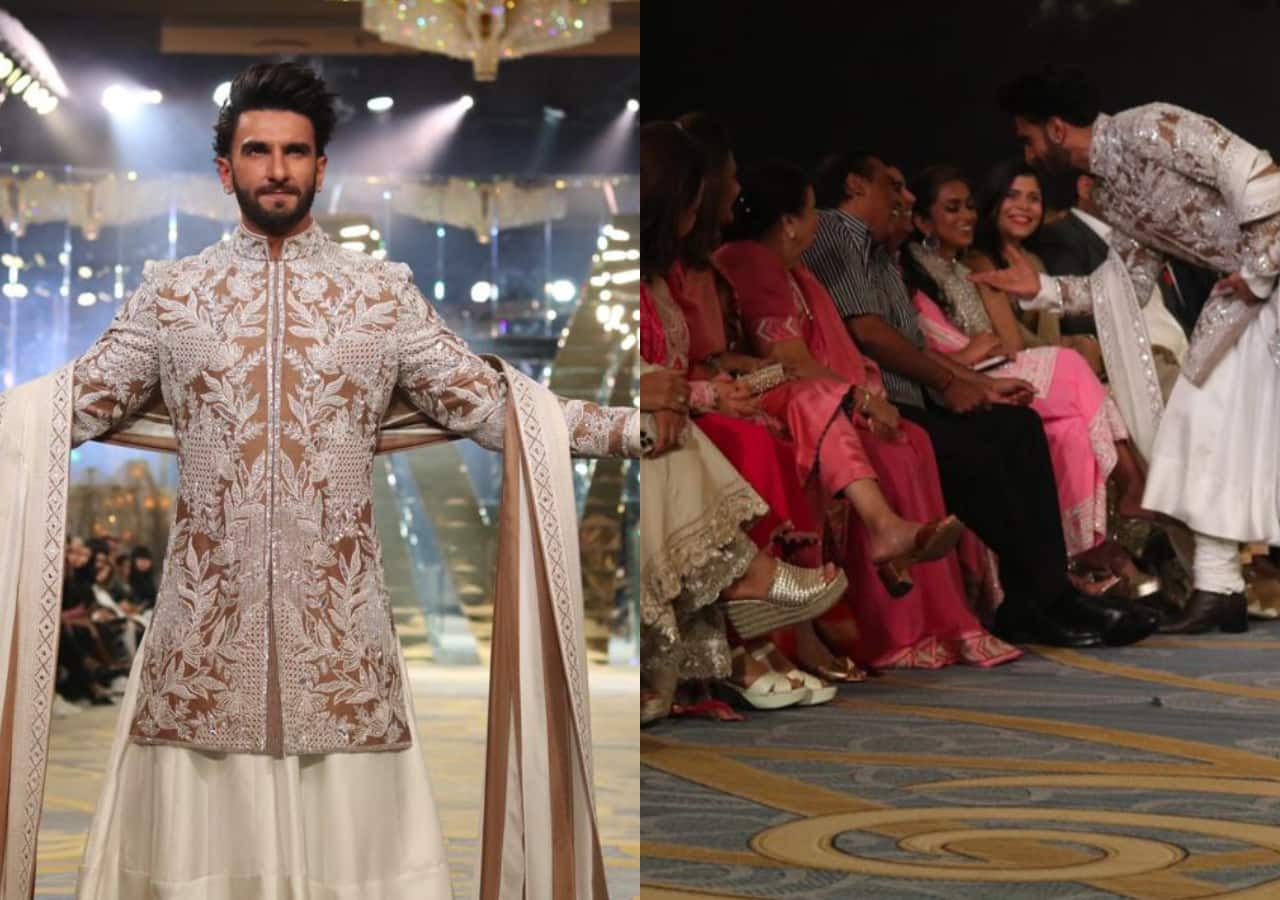Manish Malhotra Bridal Show Ranveer Singh Has A Quick Chit Chat With The Ambanis Amidst Ramp