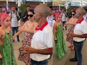 Uorfi Javed reacts angrily as A man at the airport asks her to stop wearing bold dresses and says-'Aapke baap ka'