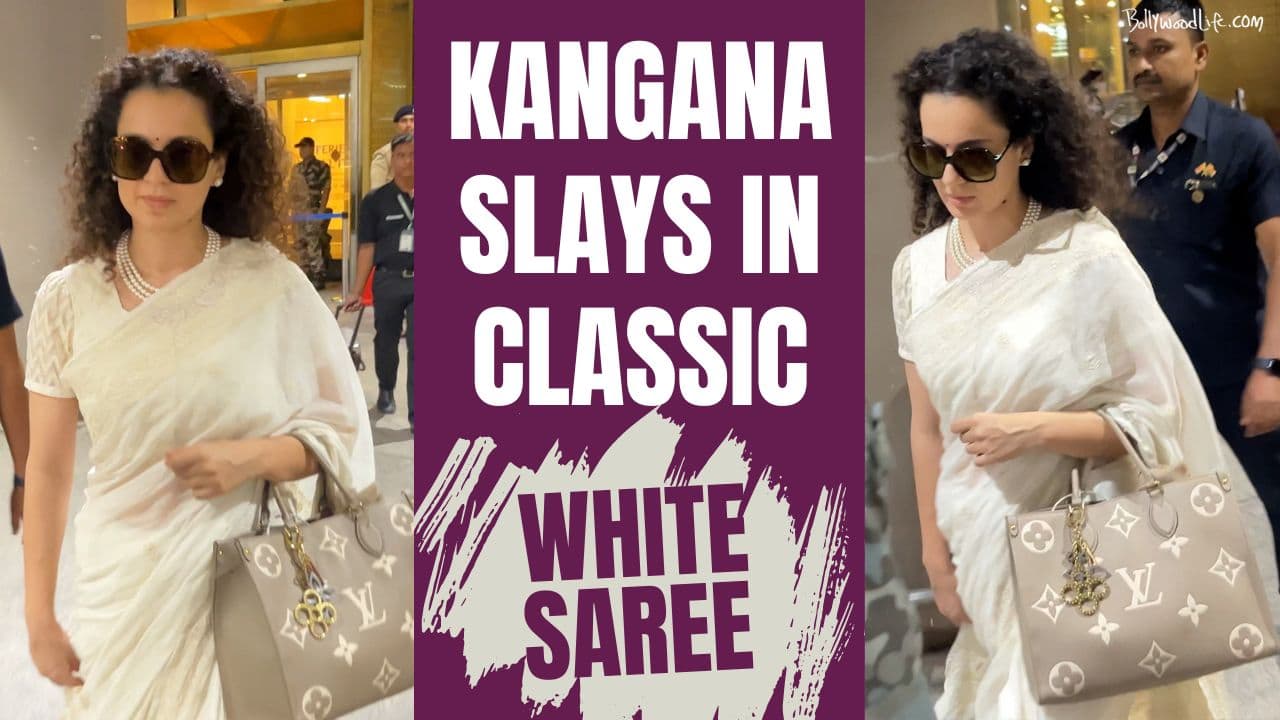 Kangana Ranaut Stuns In A White Saree At The Airport, Proving That She ...