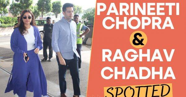 Parineeti Chopra and Raghav Chaddha turn heads at the airport, twins in stylish blue Parineeti Chopra and Raghav Chaddha turn heads at the airport, twins in stylish blue