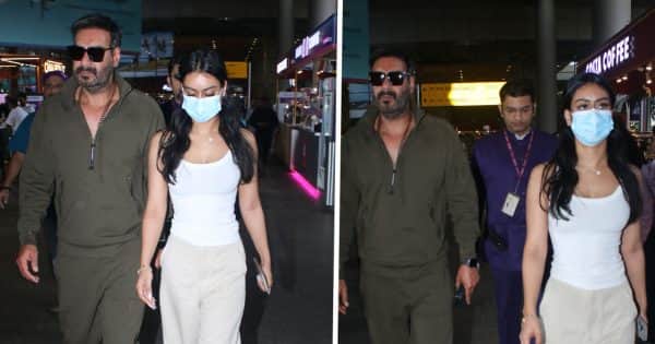 Nysa Devgn and Ajay Devgn make heads turn with their style at the airport; fans love the ‘Baap-Beti swag’