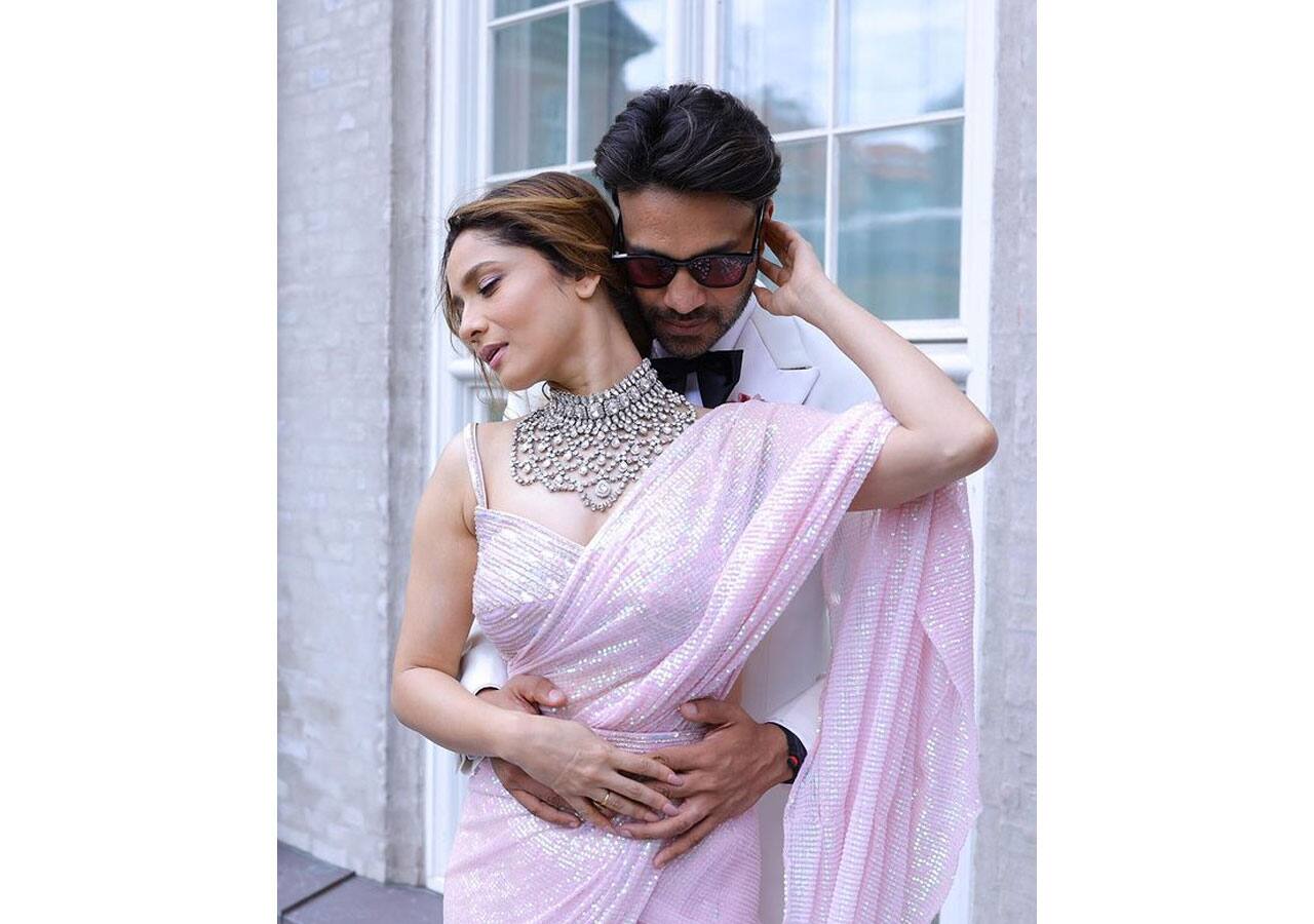 Ankita Lokhande and Vicky Jain get intimate.