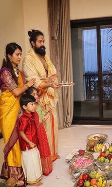 Inside KGF 2 star Yash and wife Radhika’s Varamahalakshmi Puja