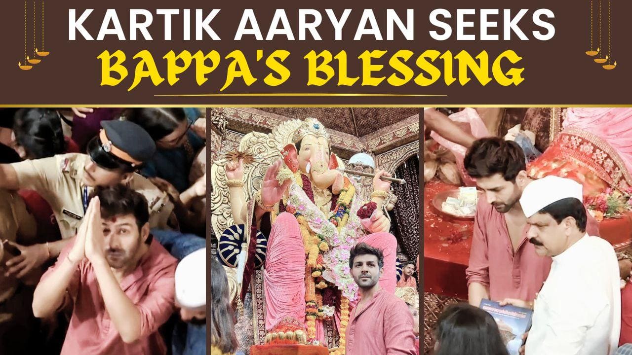 Ganesh Chaturthi 2023: Kartik Aaryan slays in traditional attire, offers  heartfelt prayers to Bappa [Watch]