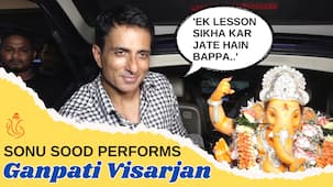 Sonu Sood bids an emotional farewell to Bappa during Ganpati Visarjan [Watch Video]