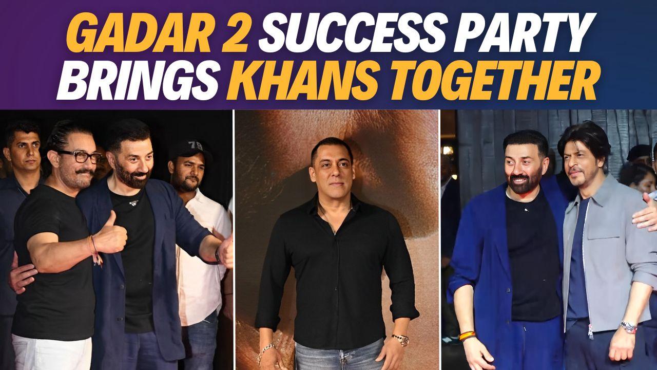 Gadar 2 Success Bash Salman Khan To Shah Rukh Khan Bollywood Khans Unite To Attend The Event 