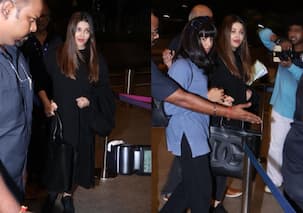 1.53 लाख का बैग थामे एयरपोर्ट पर स्पॉट हुईं Aishwarya Rai Bachchan, बेटी आराध्या संग दिखाया बॉसी अंदाज