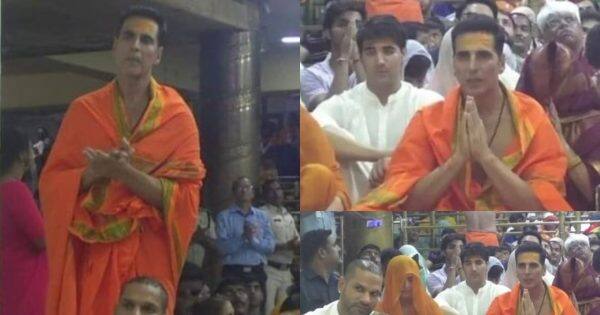 56वें बर्थडे पर महाकाल के दर्शन करने पहुंचे अक्षय कुमार, बेटे आरव संग की पूजा