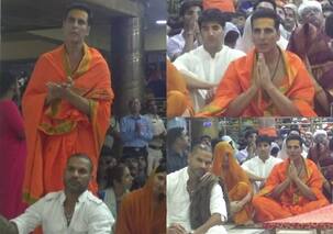 56वें बर्थडे पर महाकाल के दर्शन करने पहुंचे Akshay Kumar, बेटे आरव संग की पूजा