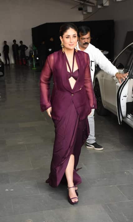 Kareena Kapoor's Rs 28,000 Burgundy Blazer Skirt And Bralette For The Jaane  Jaan Trailer Launch Is The Perfect Contemporary Style Blend