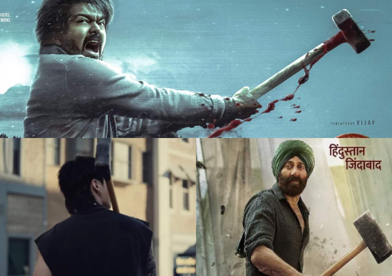 3D: BTS' Jungkook reminds us of Sunny Deol's Gadar 2 and Thalapathy Vijay's Leo posters in his rugged look with a hammer