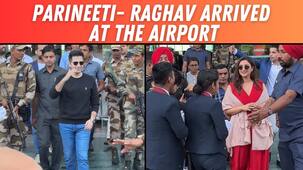 Parineeti-Raghav wedding: Couple receives grand welcome at Udaipur airport