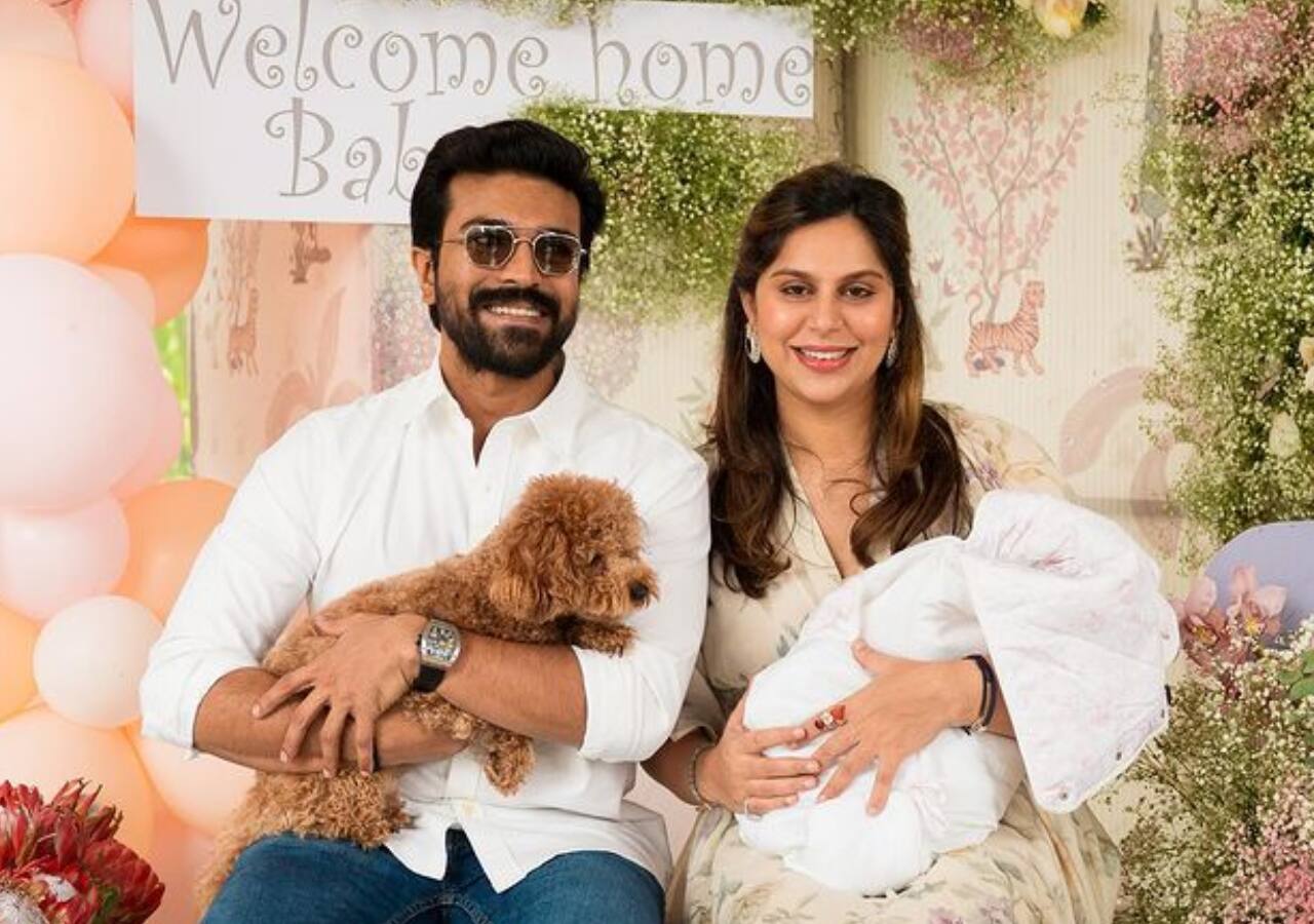 Ram Charan, Upasana Konidela's daughter Klin Kaara gets a grand welcome at Chiranjeevi's home [View Pics]
