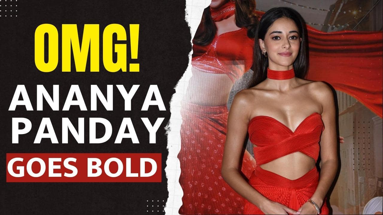 Dream Girl 2 fame Ananya Panday looks super hot in red at the success party  of the movie