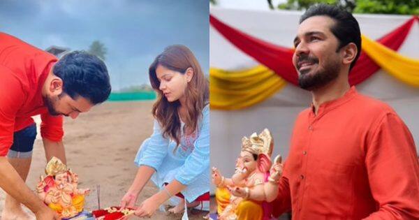 प्रेग्नेंट Rubina Dilaik ने अभिनव शुक्ला संग किया गणपति बप्पा का विसर्जन, फैंस ने एक्ट्रेस के बेबी के लिए कही ये बात