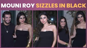 Mouni Roy ने ब्लैक ड्रेस में गिराईं बिजलियां, पैपराजी को दिए जमकर पोज