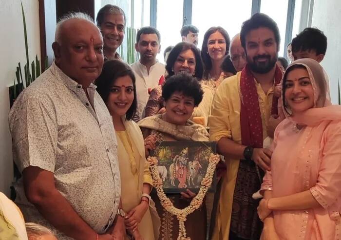 काजल अग्रवाल की खुशियों में शामिल था पूरा परिवार