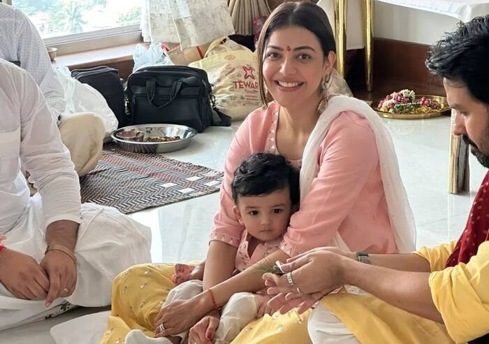 काजल अग्रवाल ने बेबी नील के साथ नए घर की पूजा की