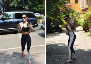 Malaika Arora flaunts midriff in black and white gym outfit; looks drop dead gorgeous