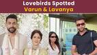 Lovebirds Varun Tej and Lavanya Tripathi jet off to Italy, flaunt their engagement rings at the airport [Watch]