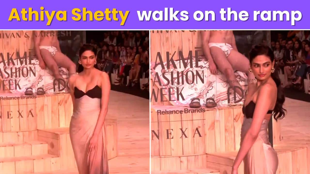 Athiya Shetty Looks Stunning As She Walks On The Ramp Watch Video