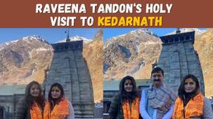 Raveena Tandon seeks divine blessings at Kedarnath temple with daughter Rasha Thadani [Watch]