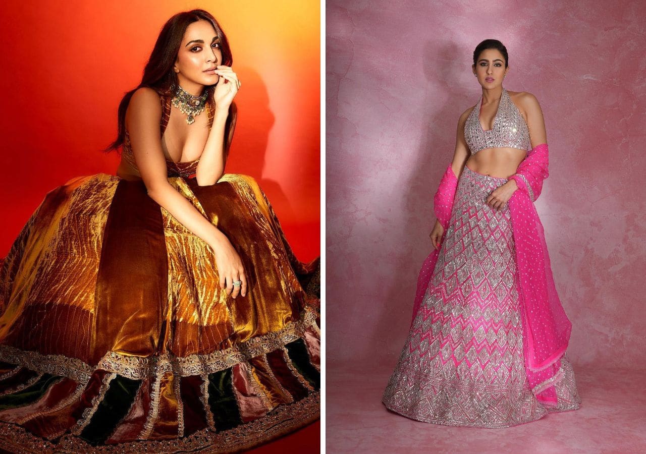 Indian Actress Athiya Shetty Wear Rani Pink Embroidery Work Lehenga