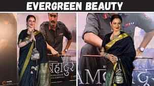 Sam Bahadur Screening: Evergreen actress Rekha wears gorgeous banarasi saree at the event [Watch Video]