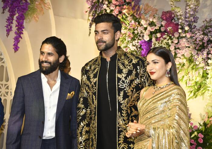 Varun Tej and Lavanya Tripathi Reception: Naga Chaitanya