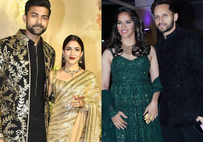Varun Tej, Lavanya Tripathi Reception: Saina Nehwal and Parupalli Kashyap
