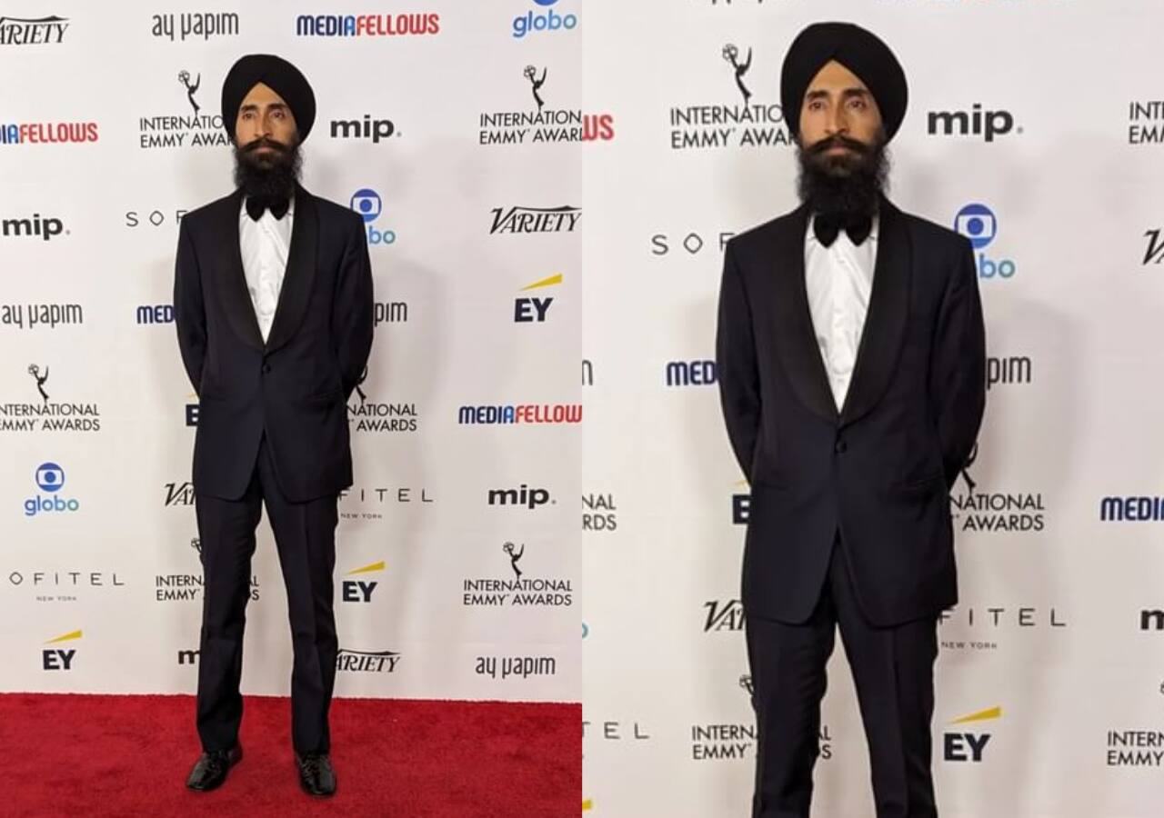 Waris Ahluwalia on the red carpet of the International Emmy Awards 2023 