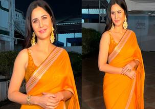Tiger 3 actress Katrina Kaif stuns in a beautiful orange saree; fans cannot miss the radiant glow on her face [View Pics]