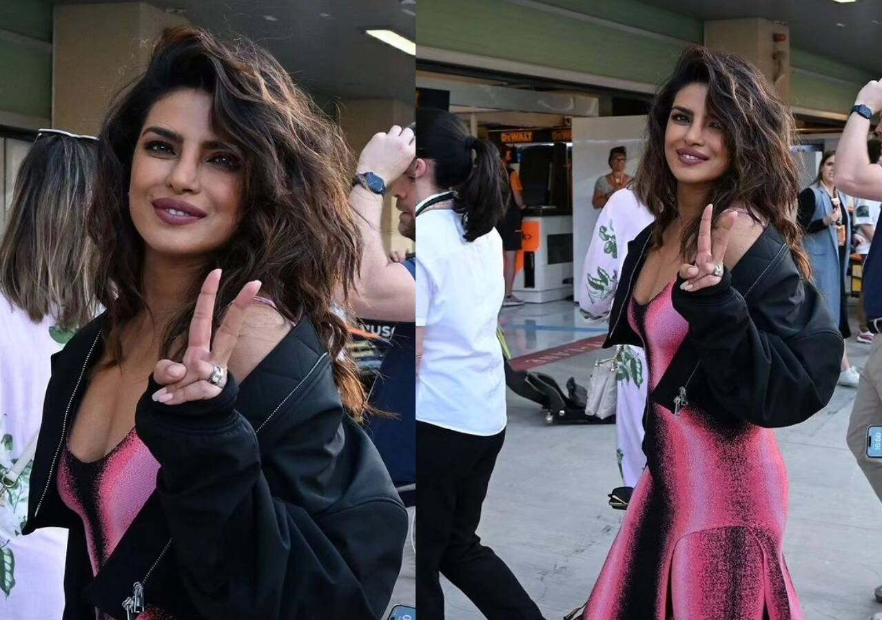 Priyanka Chopra poses for the shutterbugs and fans gathered 