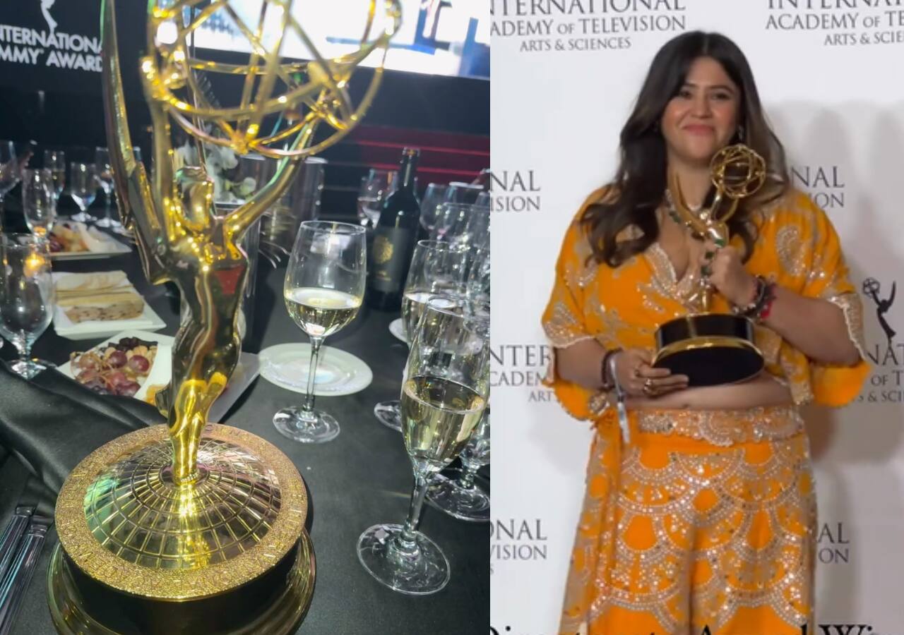 Ekta Kapoor flaunts her Directorate Award at the International Emmys 2023