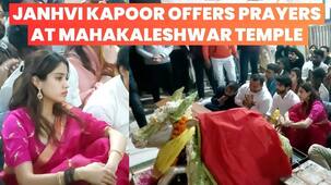 Janhvi Kapoor seeks divine blessing at Mahakaleshwar temple with rumoured beau Shikhar Pahariya [Watch]