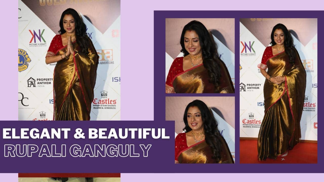 L’actrice d’Anupamaa, Rupali Ganguly, est élégante dans un sari banarsi aux Lions Gold Awards [Watch]