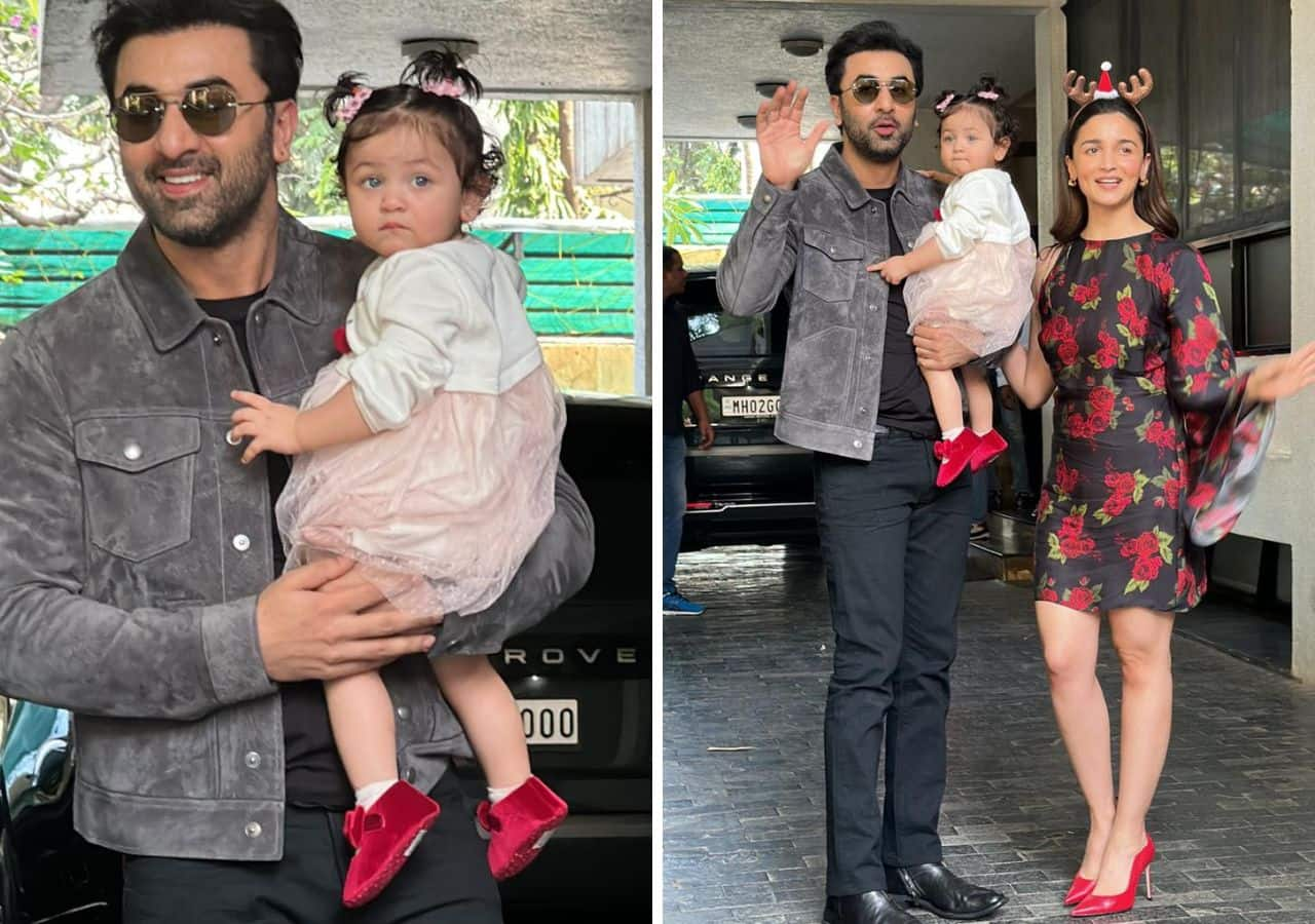 Ranbir Kapoor And Alia Bhatt With Daughter Raha Kapoor Arrive At Shashi ...