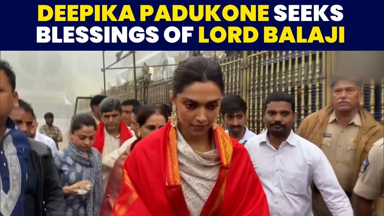 Fighter actress Deepika Padukone seeks blessings at Tirupati Temple [Video]