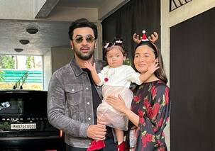 Ranbir Kapoor and Alia Bhatt with daughter Raha Kapoor arrive at Shashi Kapoor house for Christmas brunch [View Pics]