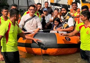 Chennai Cyclone Michaung: Aamir Khan rescued on a boat after being stranded for 24 hours; pics go viral