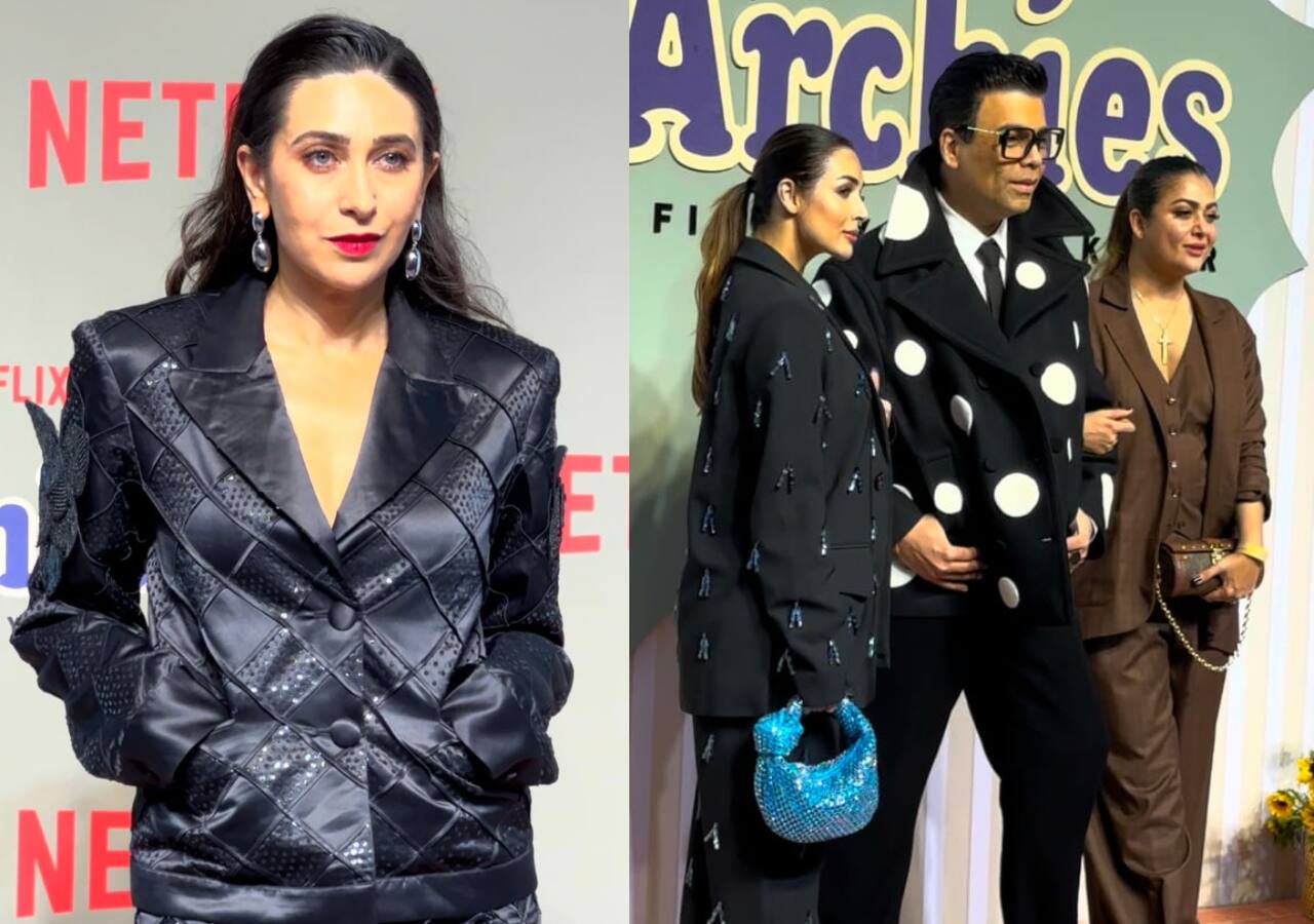 The Archies screening: Karan Johar, Malaika Arora, Karisma Kapoor, Amruta Arora pose for the paparazzi