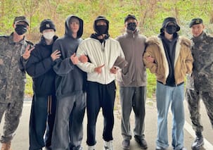 BTS: RM and V enlist for the military; Top 11 pics from their farewell that will make you emotional