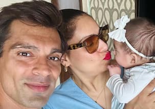 Fighter Actor Karan Singh Grover, wife Bipasha Basu and daughter Devi enjoy pre-Christmas celebration in Udaipur [Watch Video]