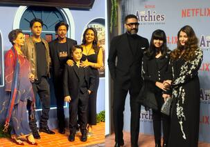 The Archies screening: Shah Rukh Khan, Gauri Khan show up to support daughter Suhana Khan; Aryan Khan maintains his cool demeanour