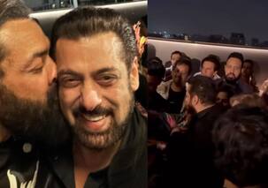 Salman Khan's grand birthday celebration: Bobby Deol kisses the birthday boy; check out inside pictures and videos