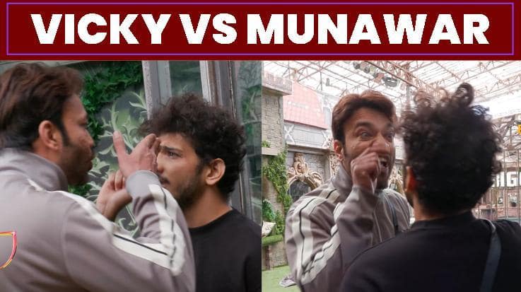 Vicky Jain and Munawar Faruqui’s verbal feud turns physical [Watch Video]