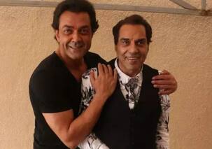 Animal star Bobby Deol shares a picture with dad Dharmendra as they celebrate entering 2024; Esha Deol, Sunny Deol react