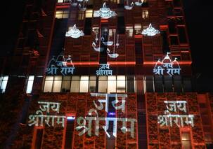 Ahead of Ayodhya Ram Mandir inauguration, Mukesh Ambani's Antilia decorated with lights and Jai Shri Ram